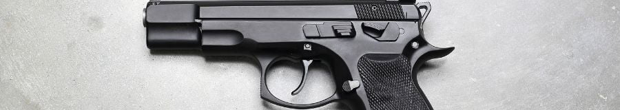 A black gun