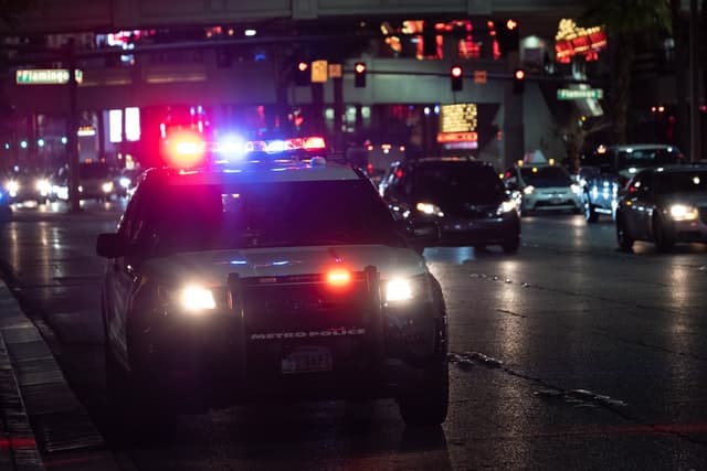 cop car at night